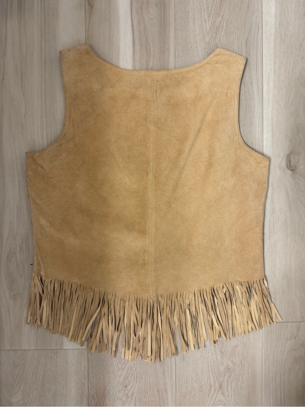 VTG 90s Telluride Clothing Co. Suede Fringe Vest Top Sz 10 Western Boho Festival - Picture 7 of 12